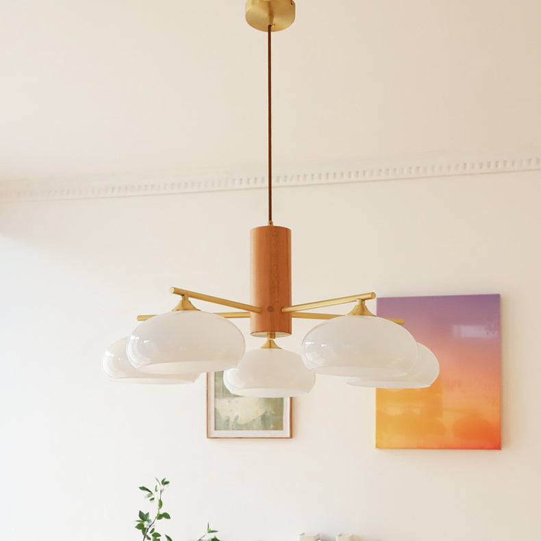 Candy Glass Persimmon Chandeliers - Lamp Copper