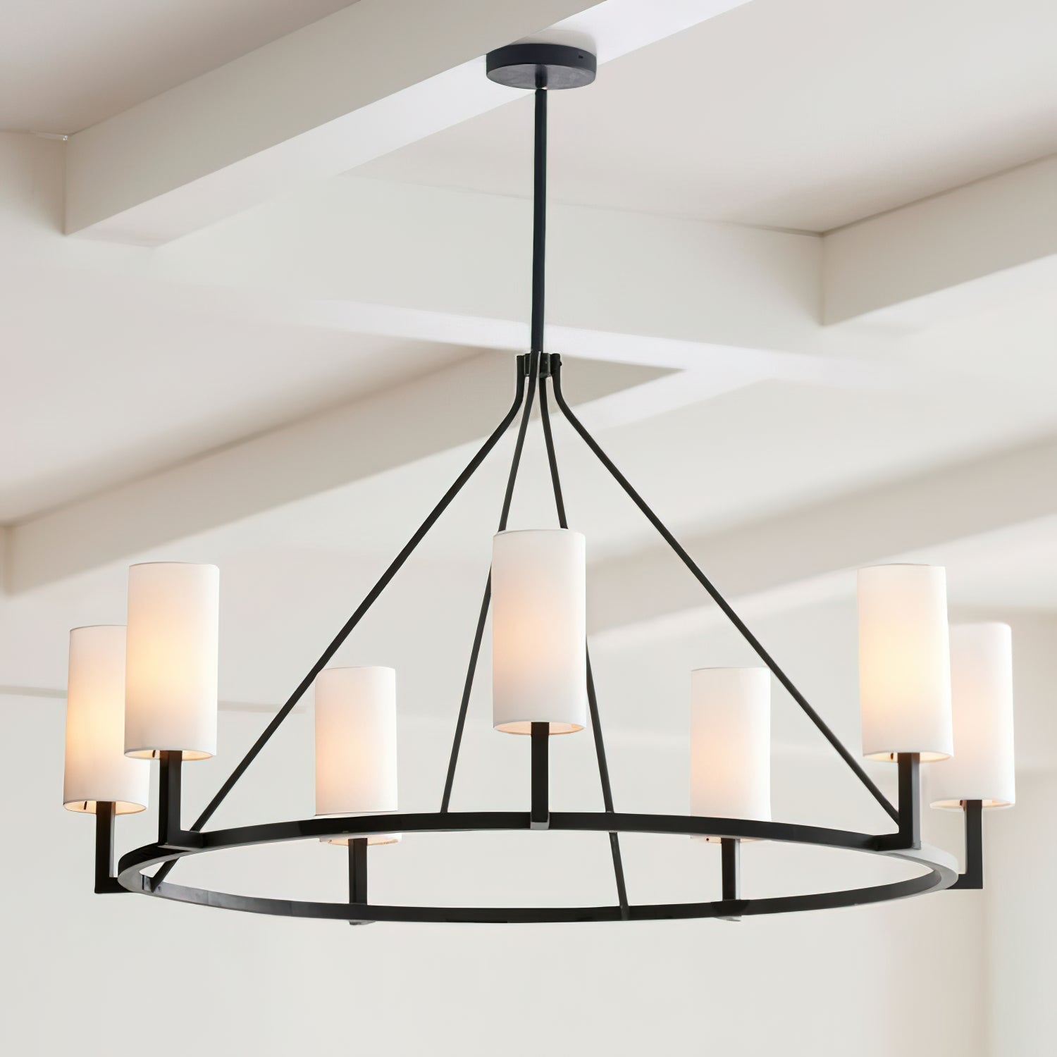 Vicariel Vintage Industrial Fabric Chandelier - Lamp Copper