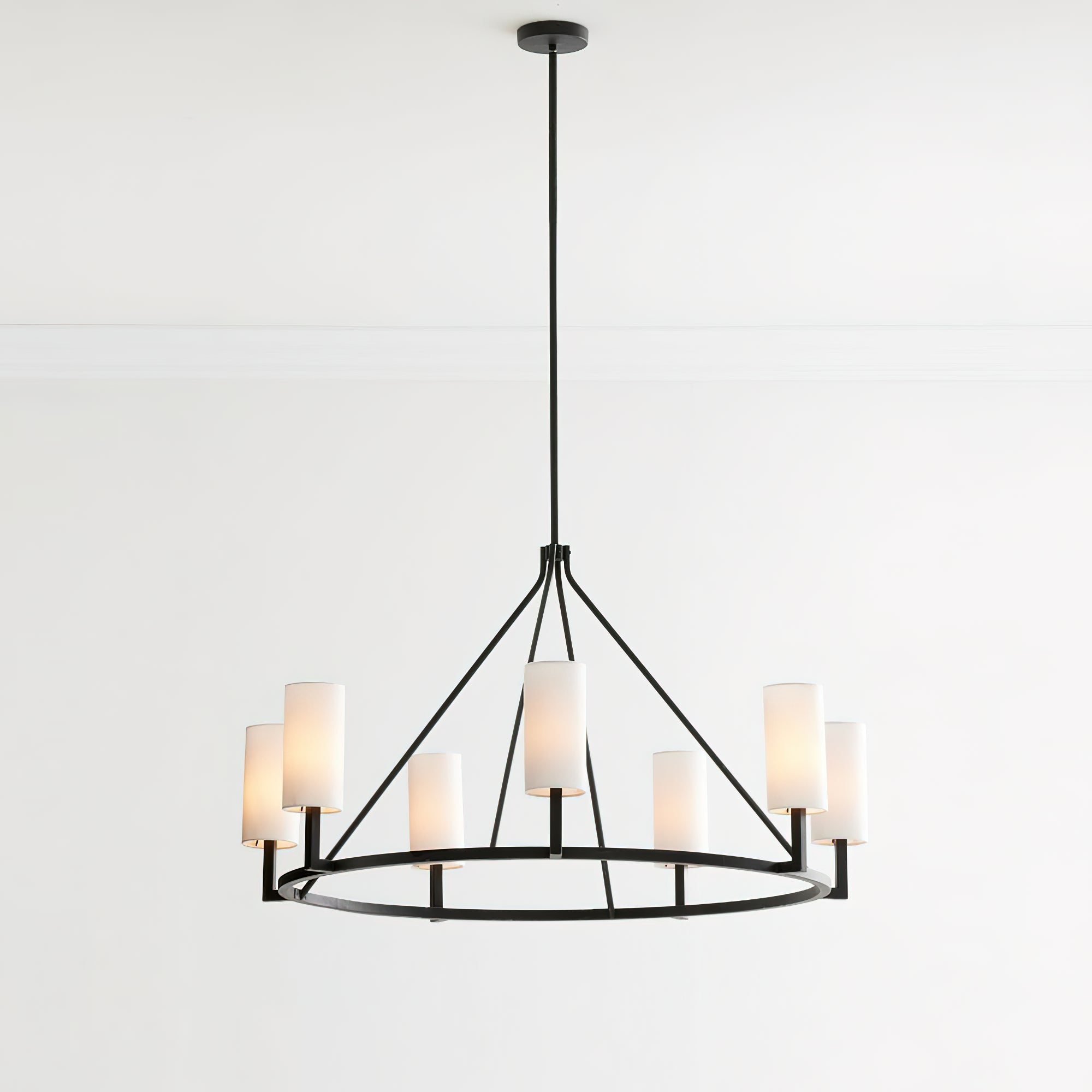 Vicariel Vintage Industrial Fabric Chandelier - Lamp Copper
