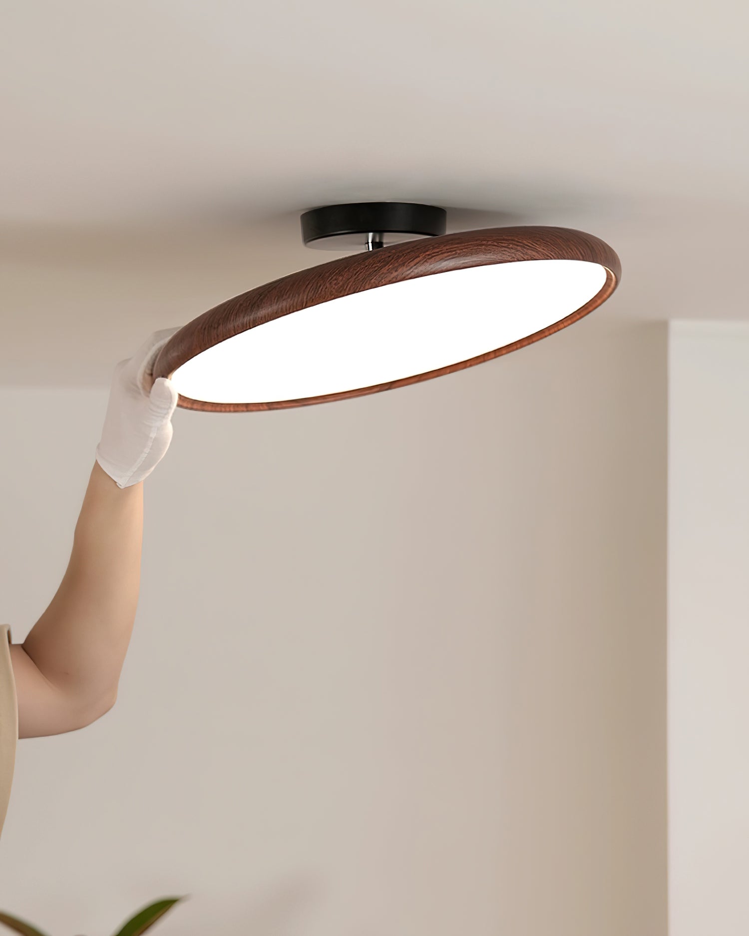 Cavelo Oval Semi-Flush Ceiling Light - Lamp Copper