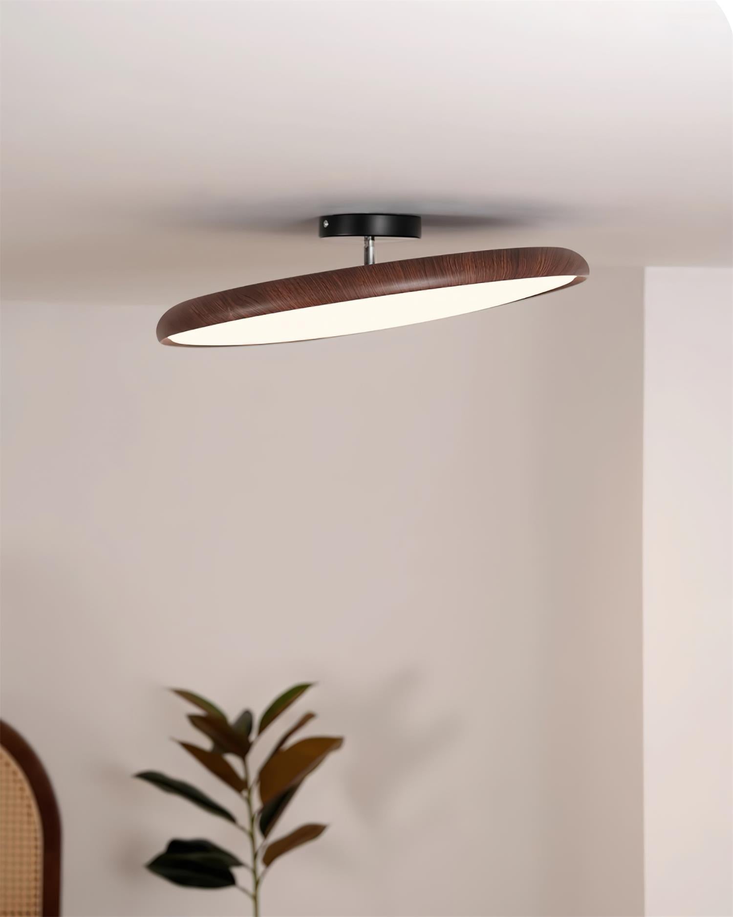 Cavelo Oval Semi-Flush Ceiling Light - Lamp Copper