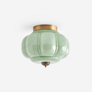 Elyra Green Glass Ceiling Lamp - Lamp Copper