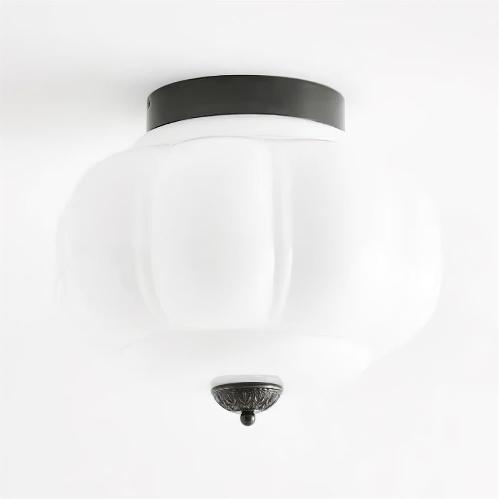 Elyra Green Glass Ceiling Lamp - Lamp Copper