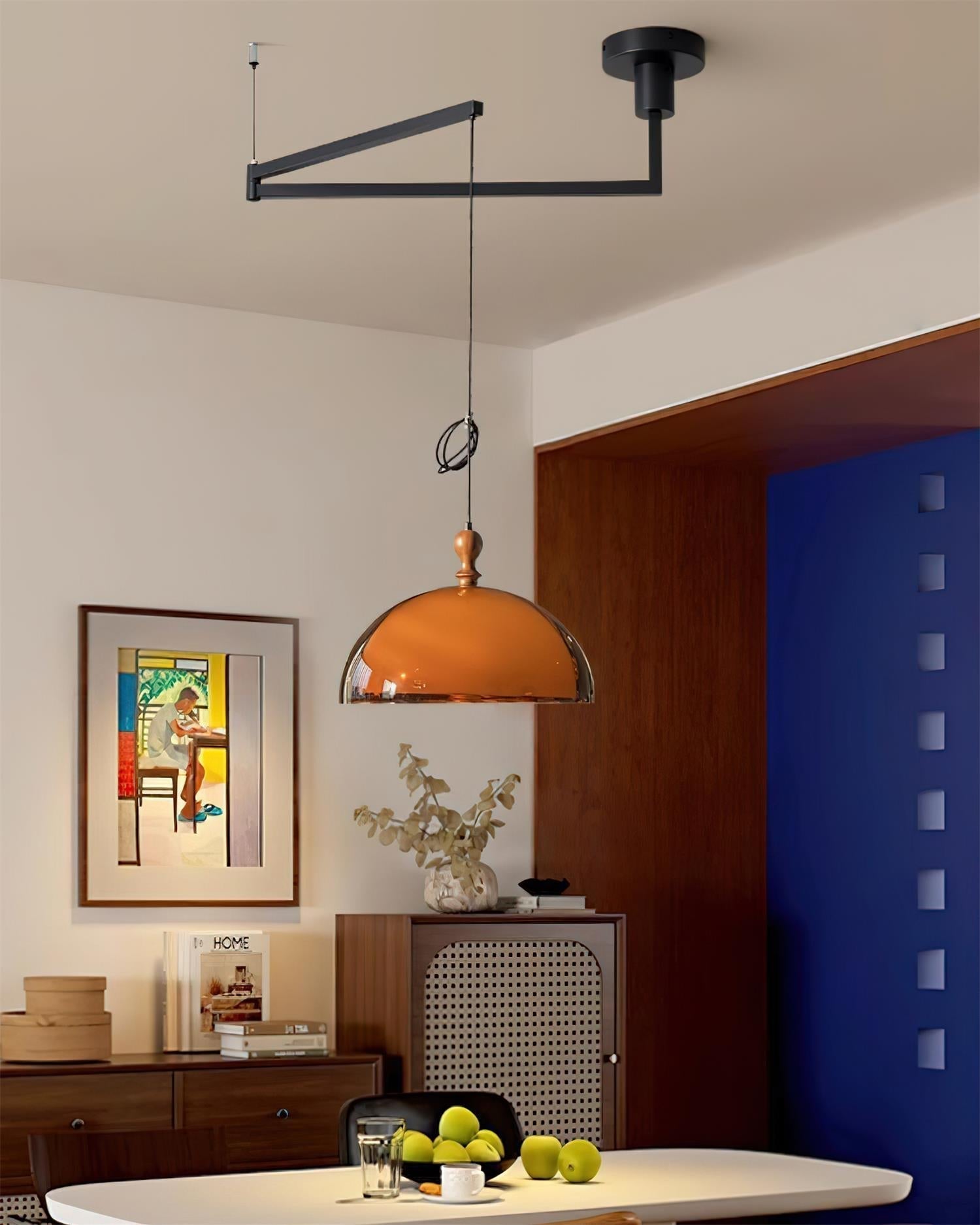 Maribel Swing Arm Pendant Lamp - Lamp Copper