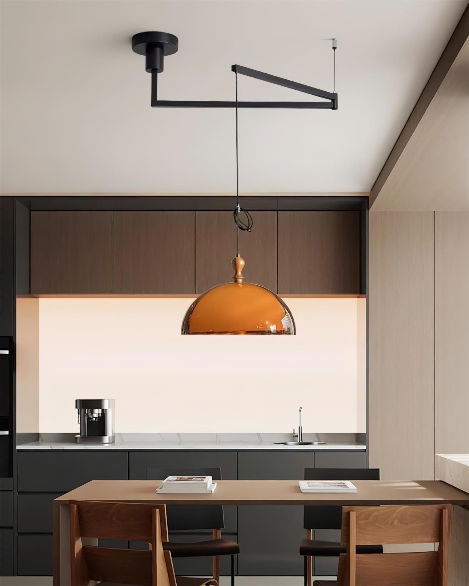 Maribel Swing Arm Pendant Lamp - Lamp Copper