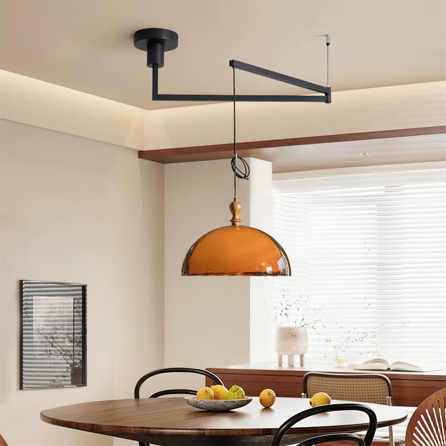 Maribel Swing Arm Pendant Lamp - Lamp Copper