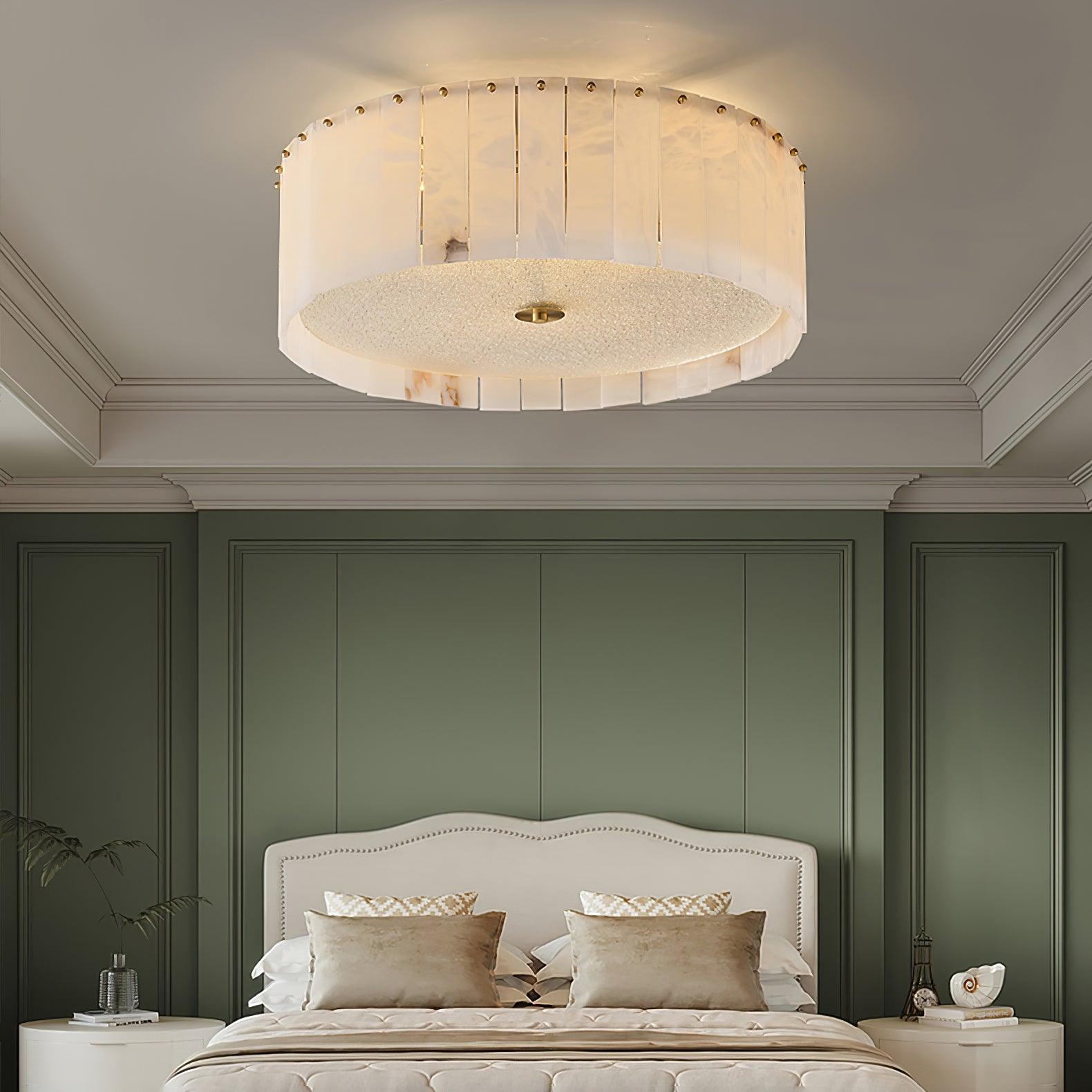 Valora Alabaster Ceiling Light - Lamp Copper