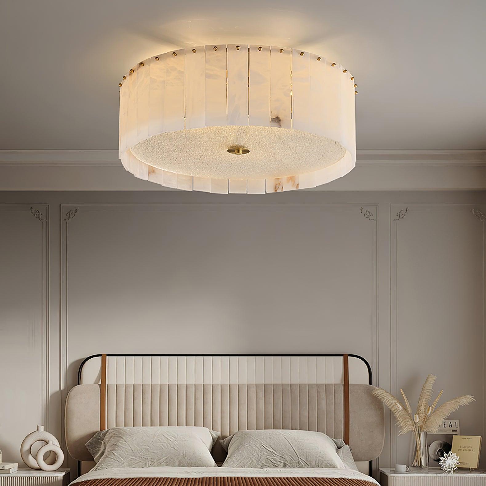 Valora Alabaster Ceiling Light - Lamp Copper