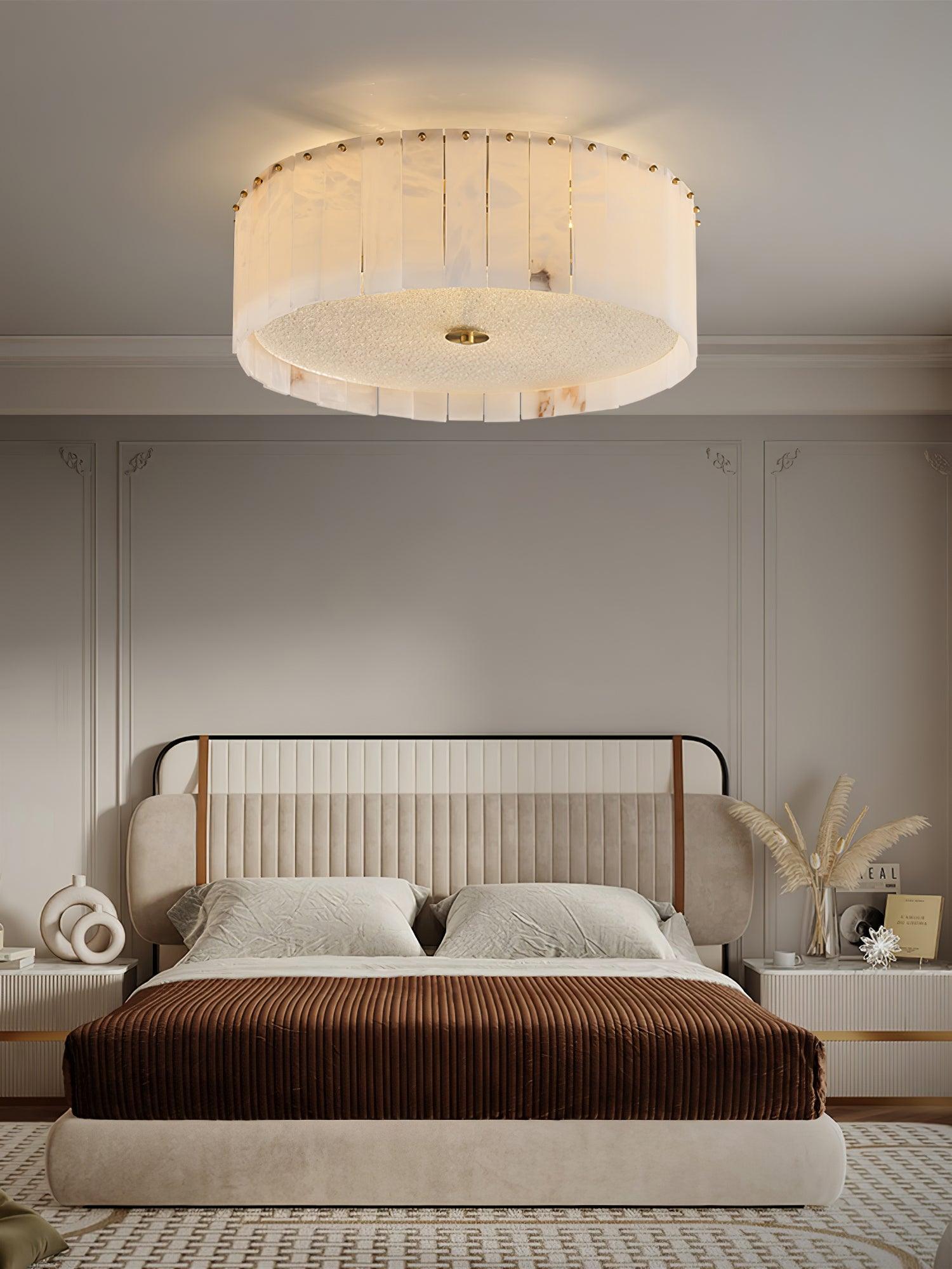 Valora Alabaster Ceiling Light - Lamp Copper