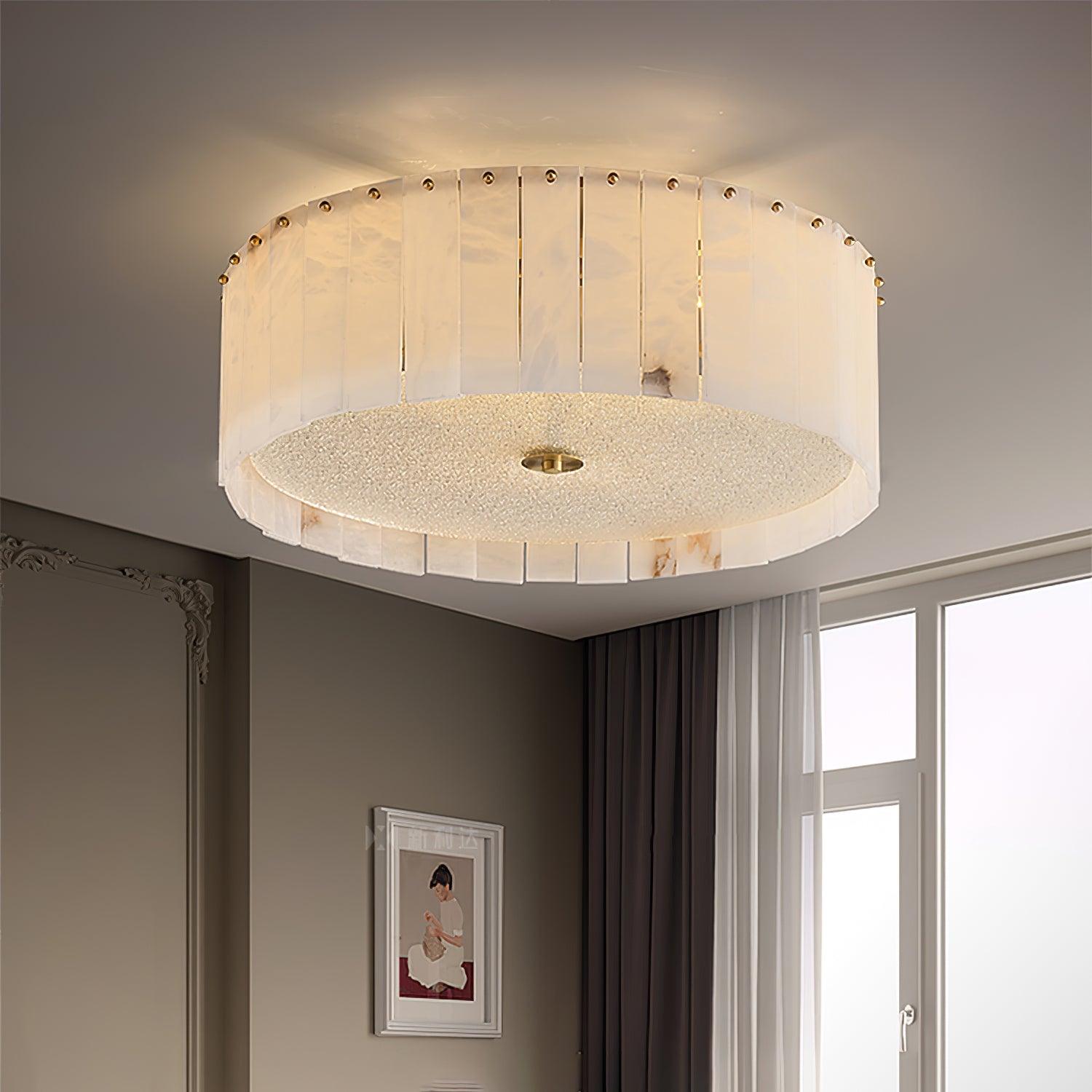 Valora Alabaster Ceiling Light - Lamp Copper
