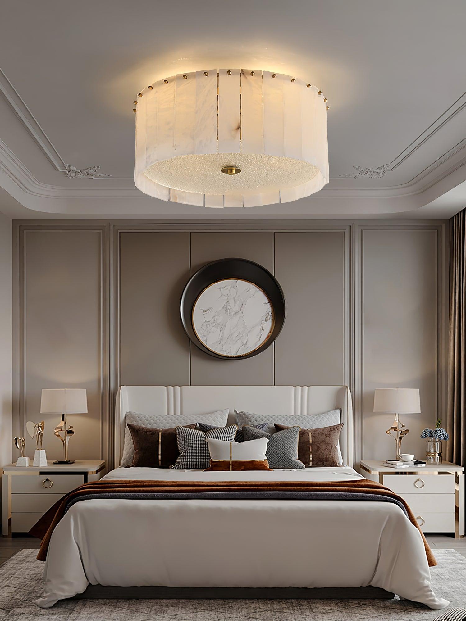Valora Alabaster Ceiling Light - Lamp Copper