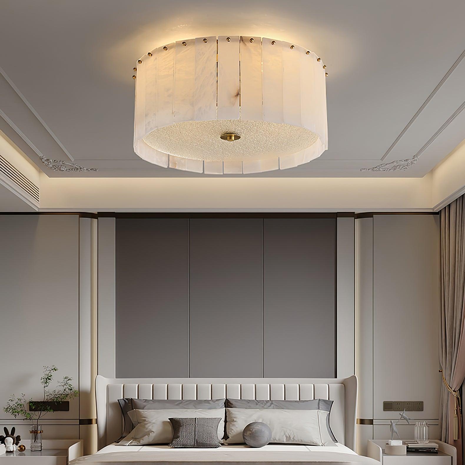 Valora Alabaster Ceiling Light - Lamp Copper