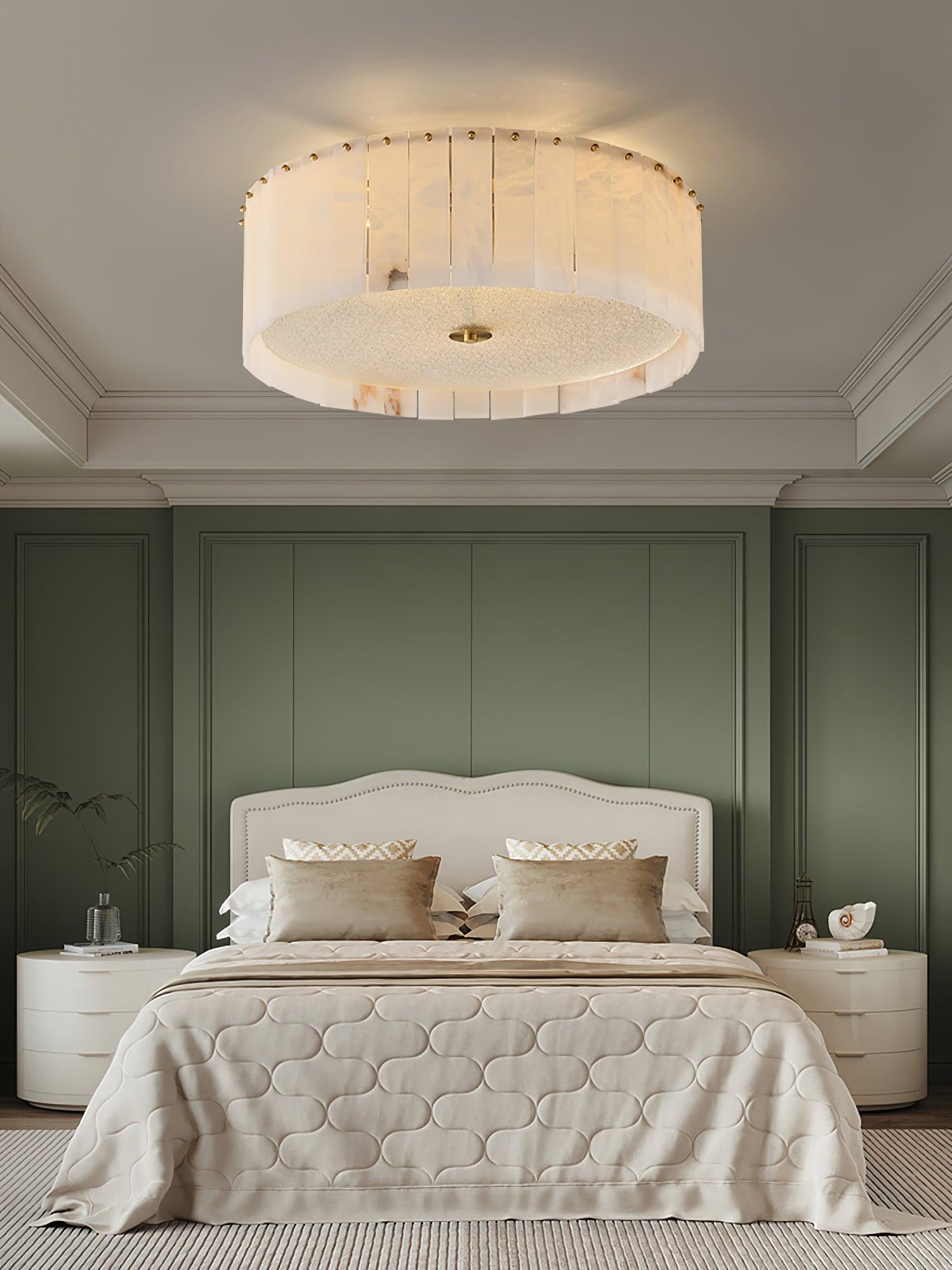 Valora Alabaster Ceiling Light - Lamp Copper