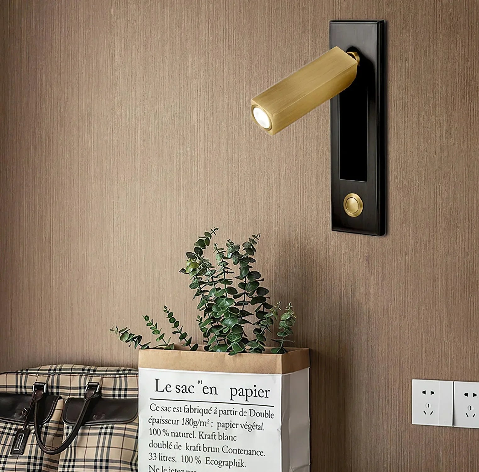 Arisha Modern Rotatable Bedside Sconce, Cylindrical/Square - Lamp Copper