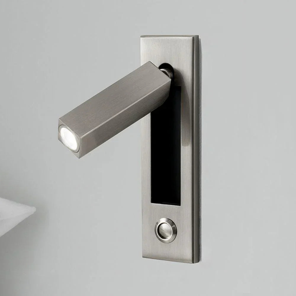 Arisha Modern Rotatable Bedside Sconce, Cylindrical/Square - Lamp Copper
