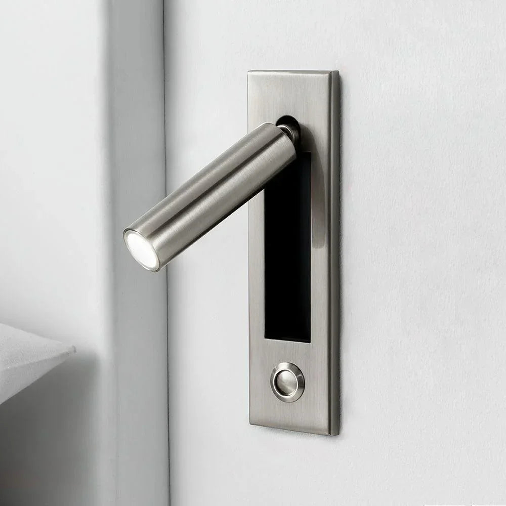 Arisha Modern Rotatable Bedside Sconce, Cylindrical/Square - Lamp Copper