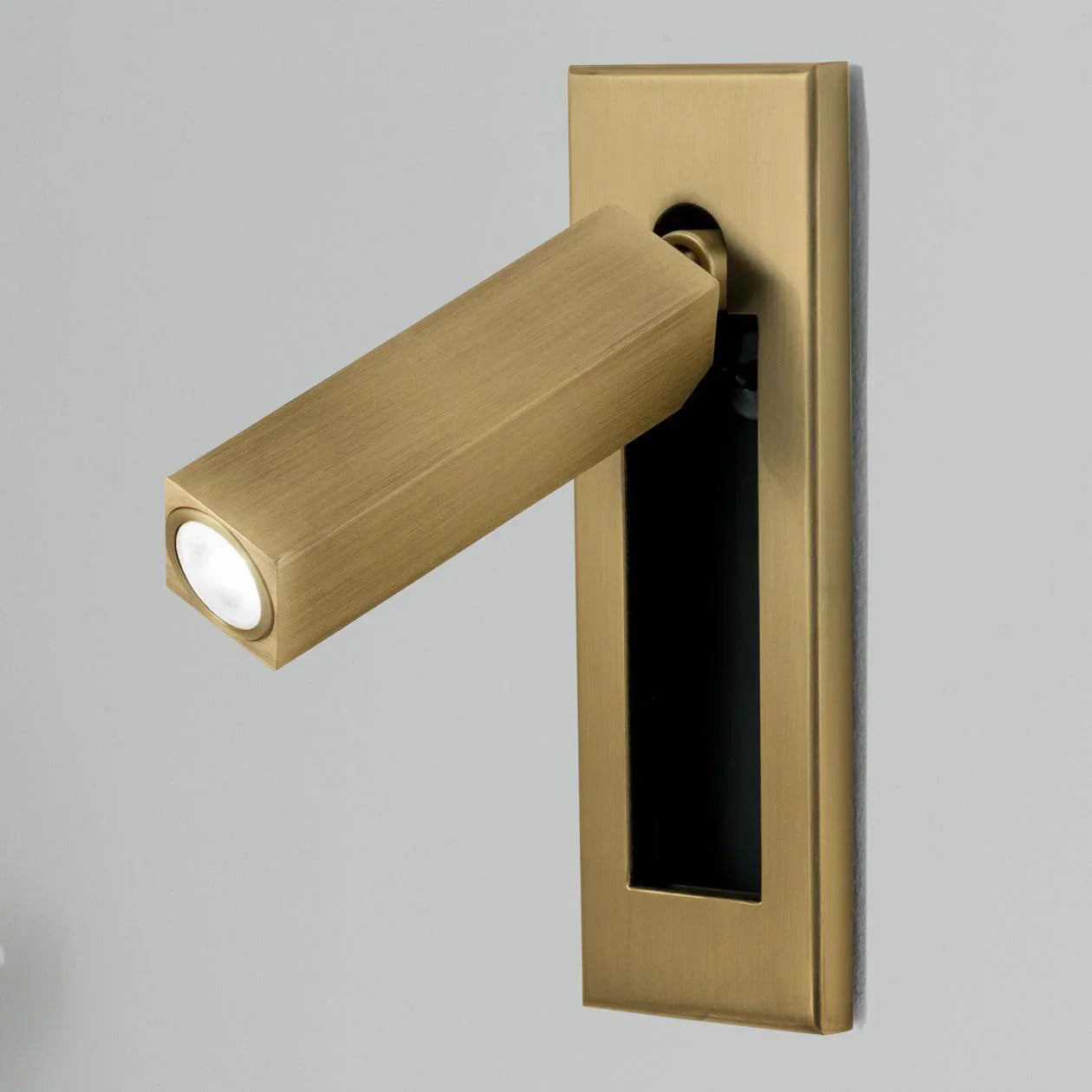 Arisha Modern Rotatable Bedside Sconce, Cylindrical/Square - Lamp Copper