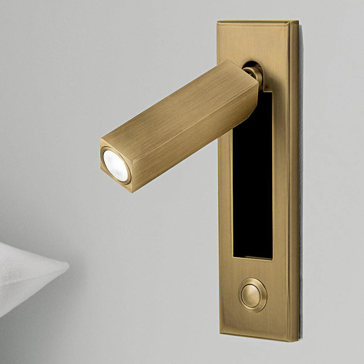 Arisha Modern Rotatable Bedside Sconce, Cylindrical/Square - Lamp Copper