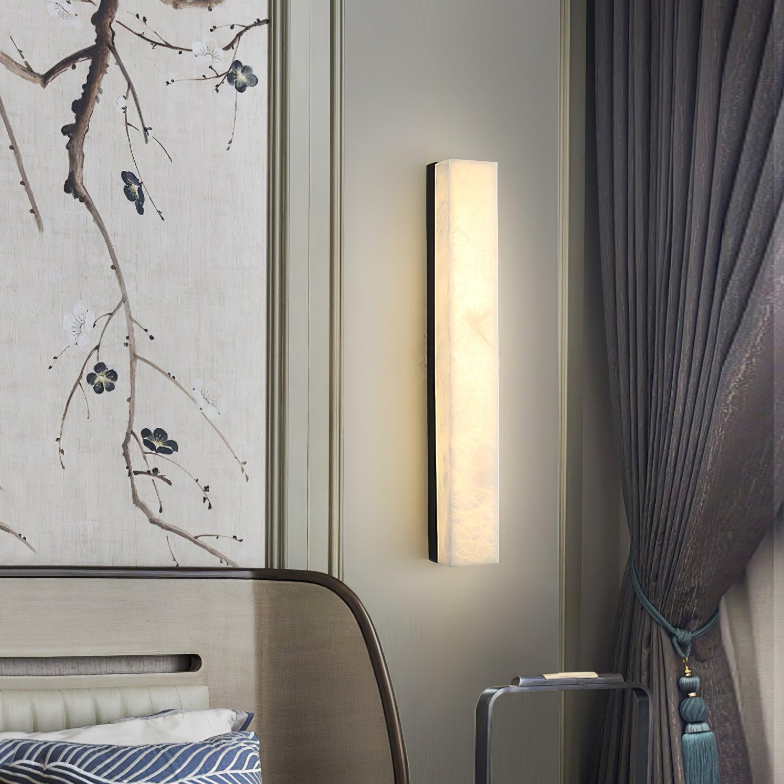 Isen Linear Brass Alabaster Wall Lamp - Lamp Copper