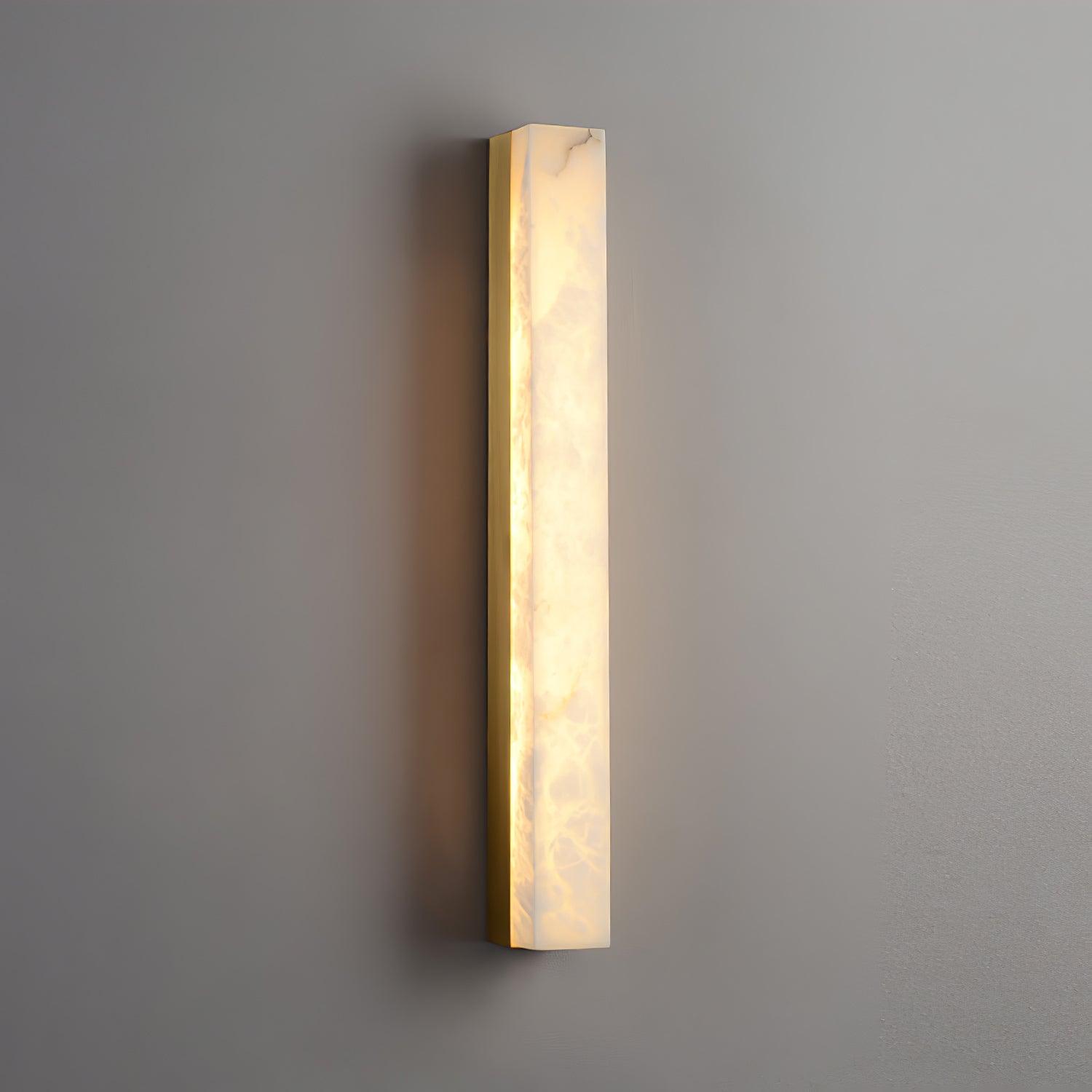 Isen Linear Brass Alabaster Wall Lamp - Lamp Copper
