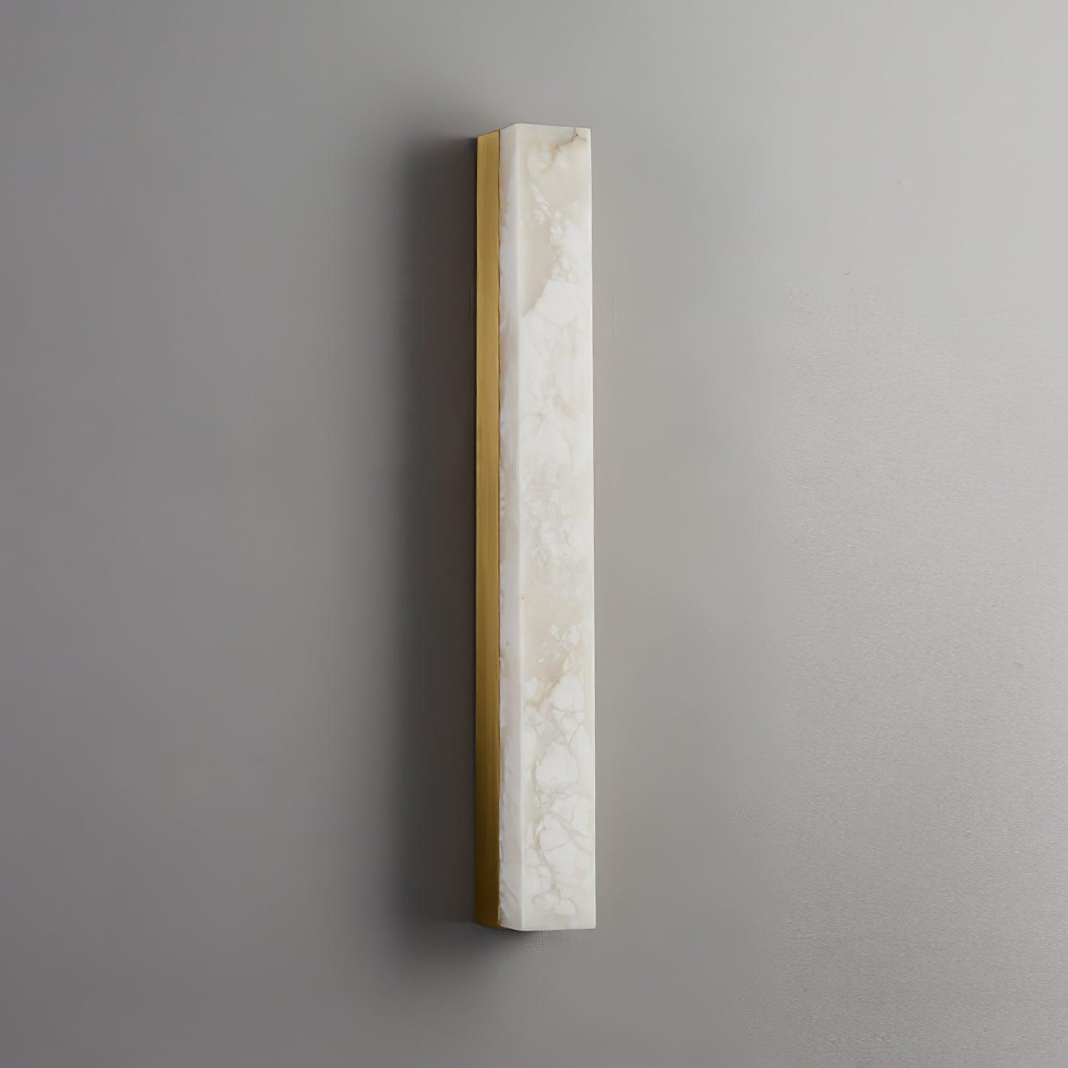 Kristy Linear Brass Alabaster Wall Lamp - Lamp Copper