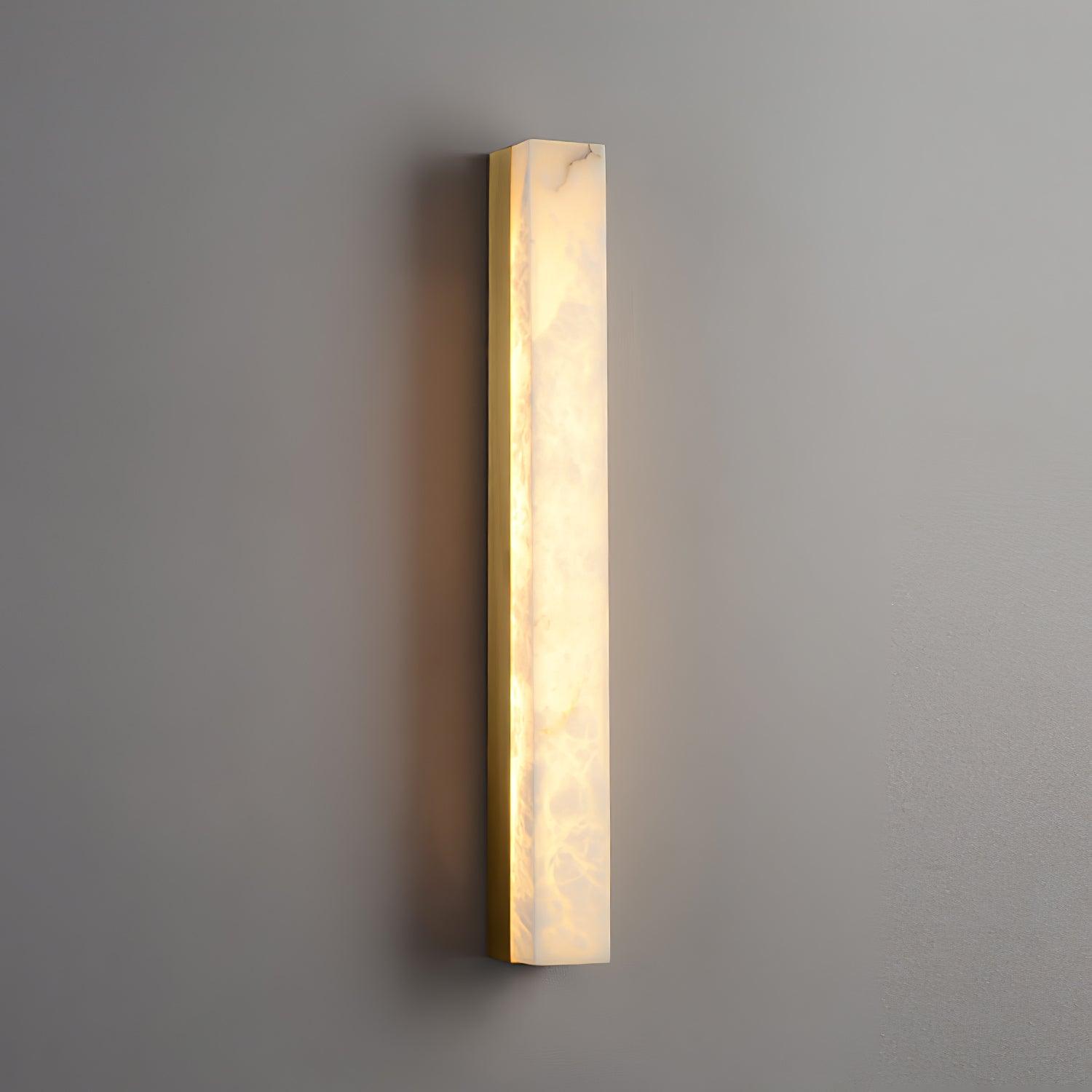 Isen Linear Brass Alabaster Wall Lamp - Lamp Copper