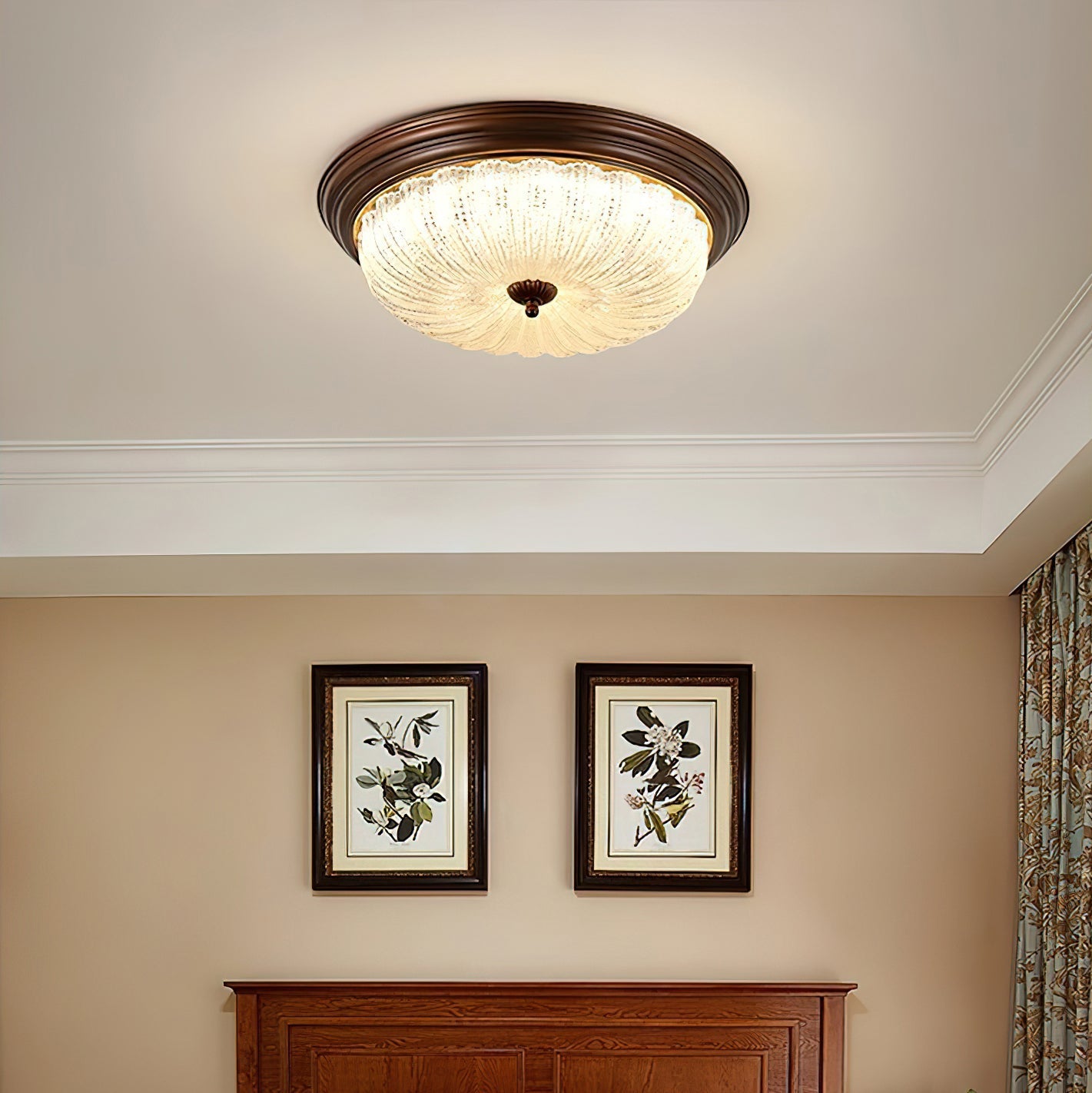 Arraeion Modern Minimalist Metal Glass Ceiling Lamp - Lamp Copper