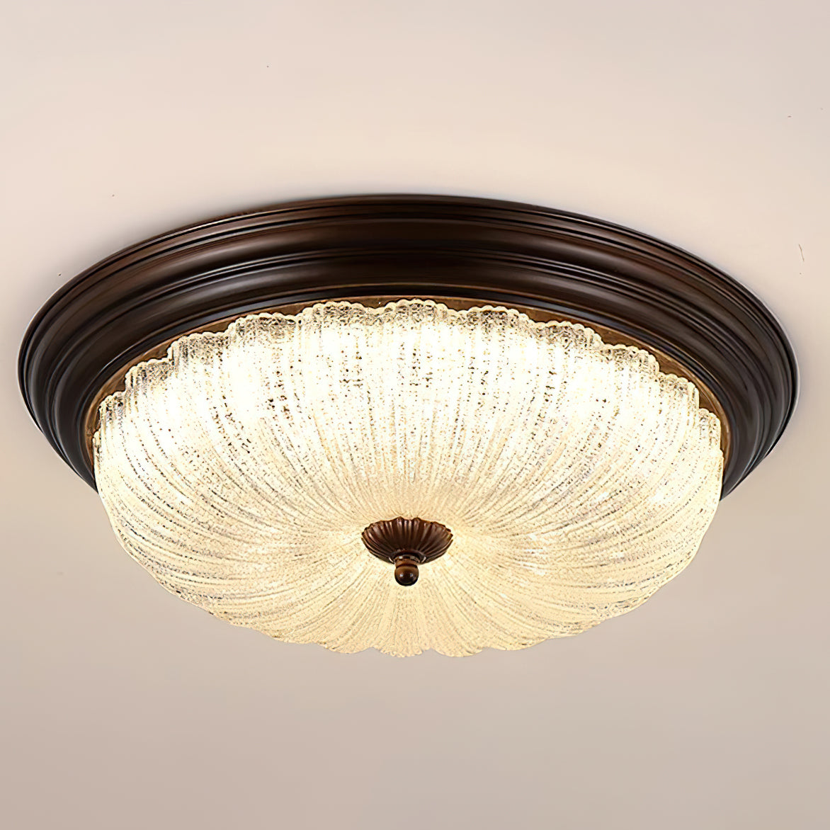 Arraeion Modern Minimalist Metal Glass Ceiling Lamp - Lamp Copper