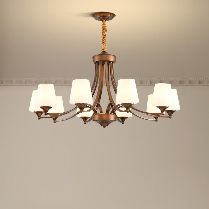 Ulrinara Postmodern Luxury Brass Glass Chandelier - Lamp Copper