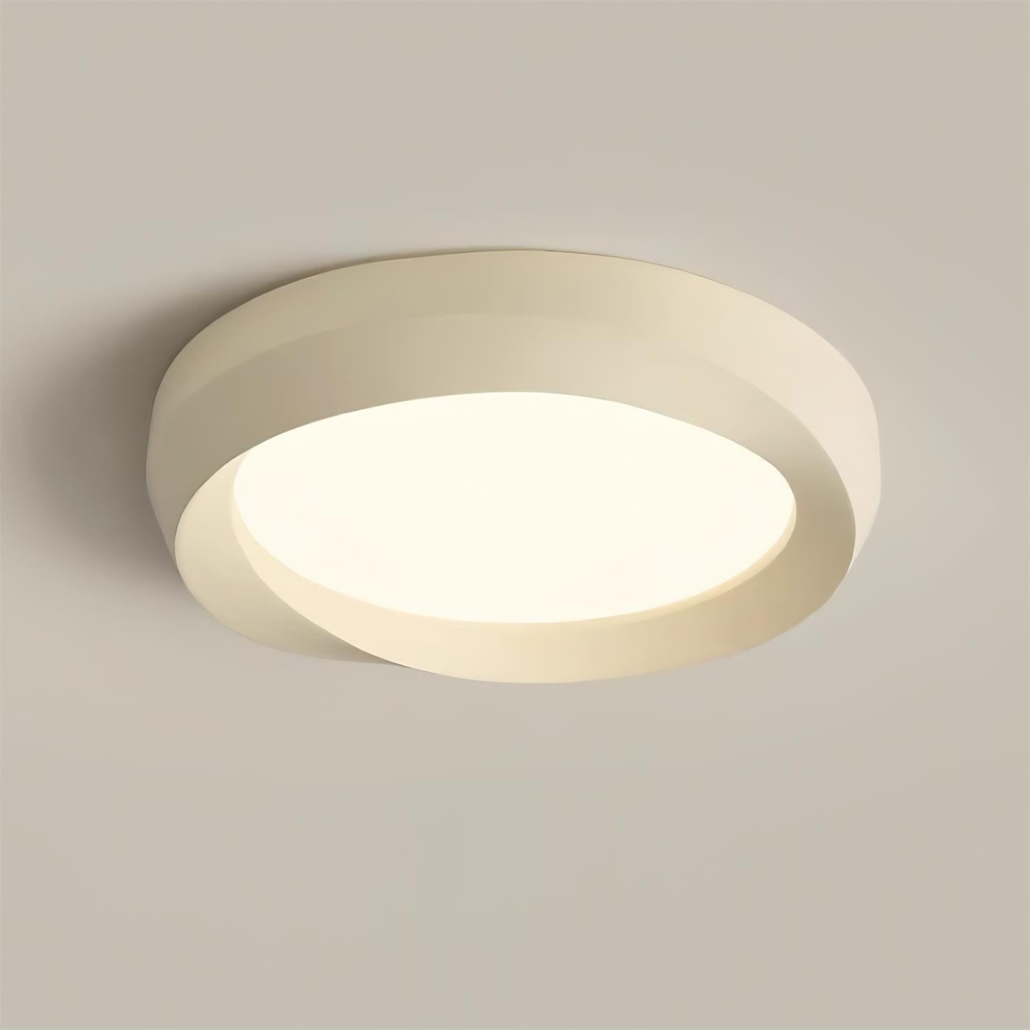 Ceiling Lamp Resin with Soft Curved Frame in Neutral Tones - Lamp Copper