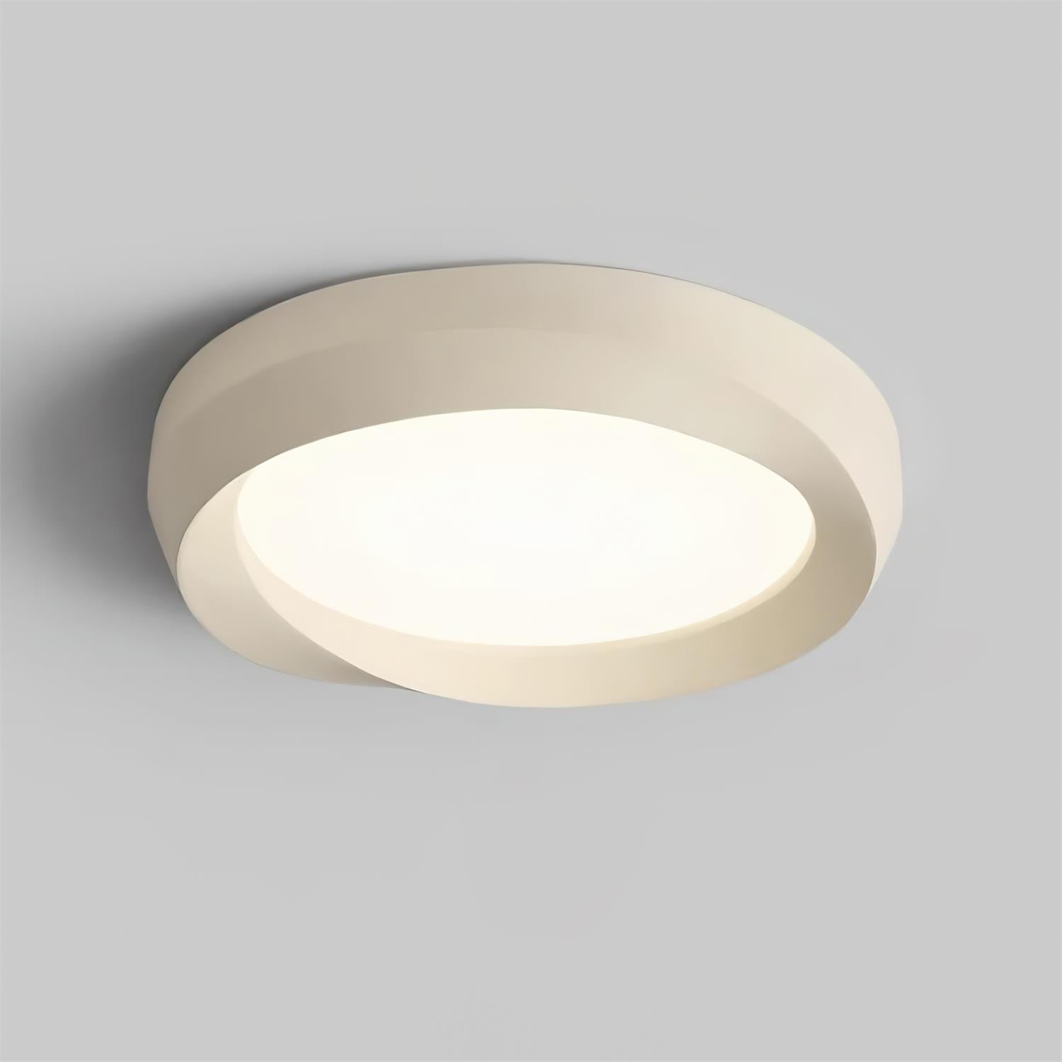 Ceiling Lamp Resin with Soft Curved Frame in Neutral Tones - Lamp Copper