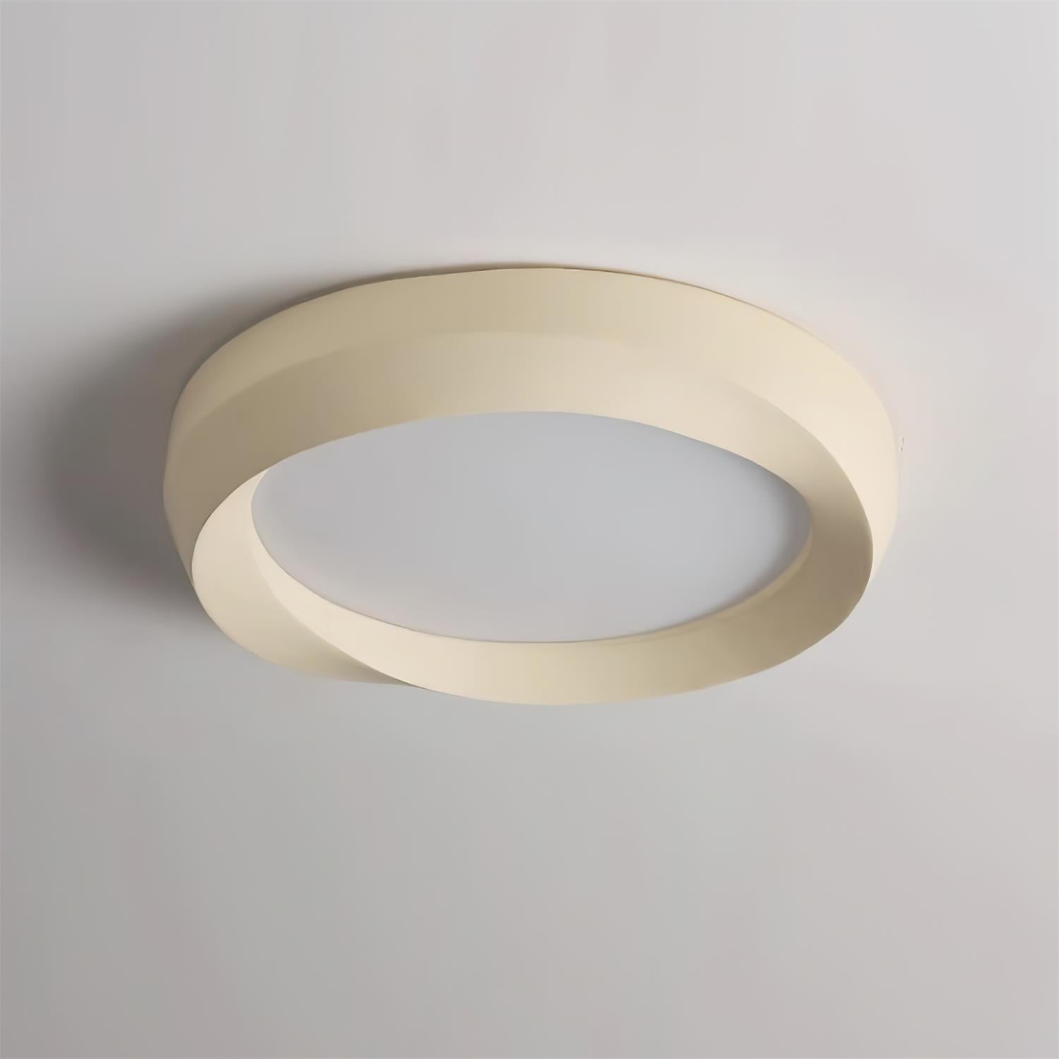 Ceiling Lamp Resin with Soft Curved Frame in Neutral Tones - Lamp Copper