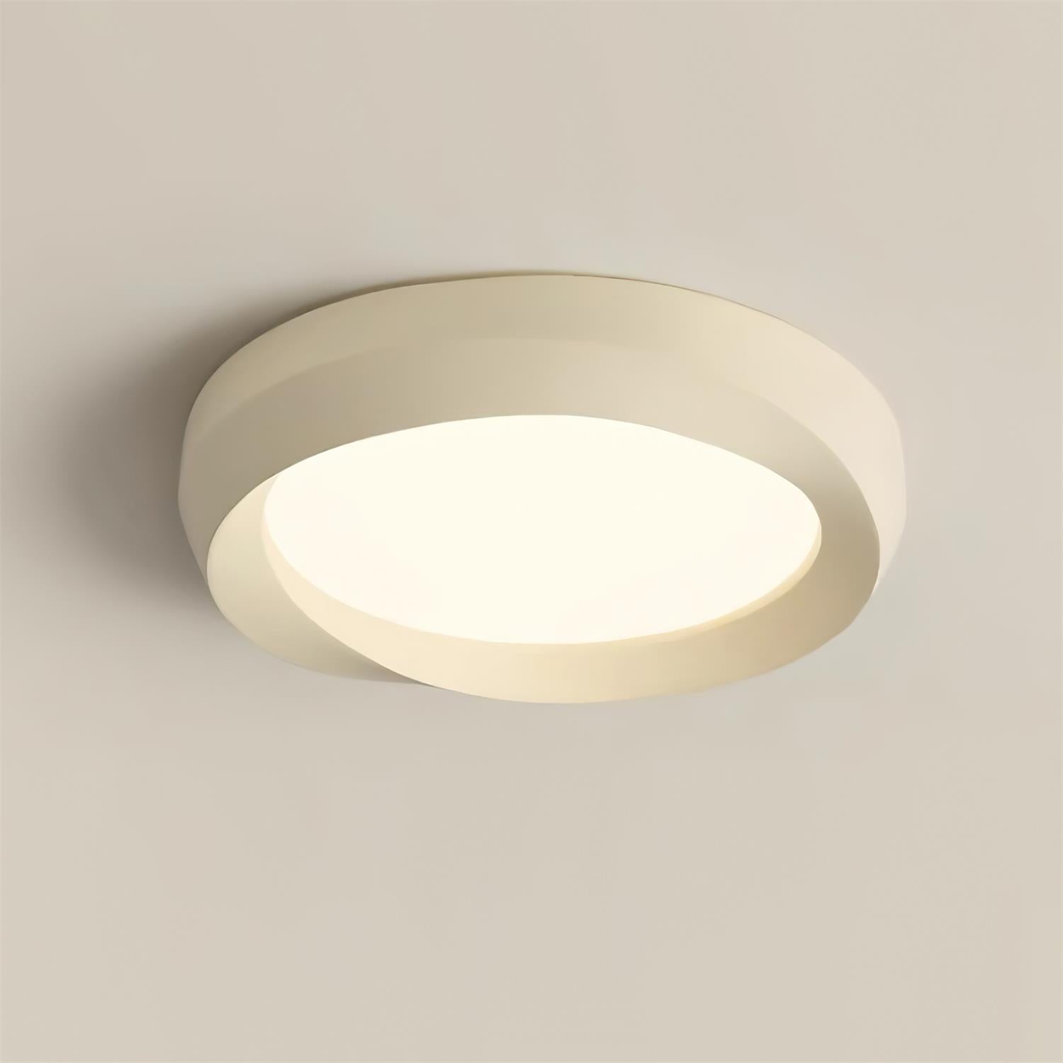 Ceiling Lamp Resin with Soft Curved Frame in Neutral Tones - Lamp Copper