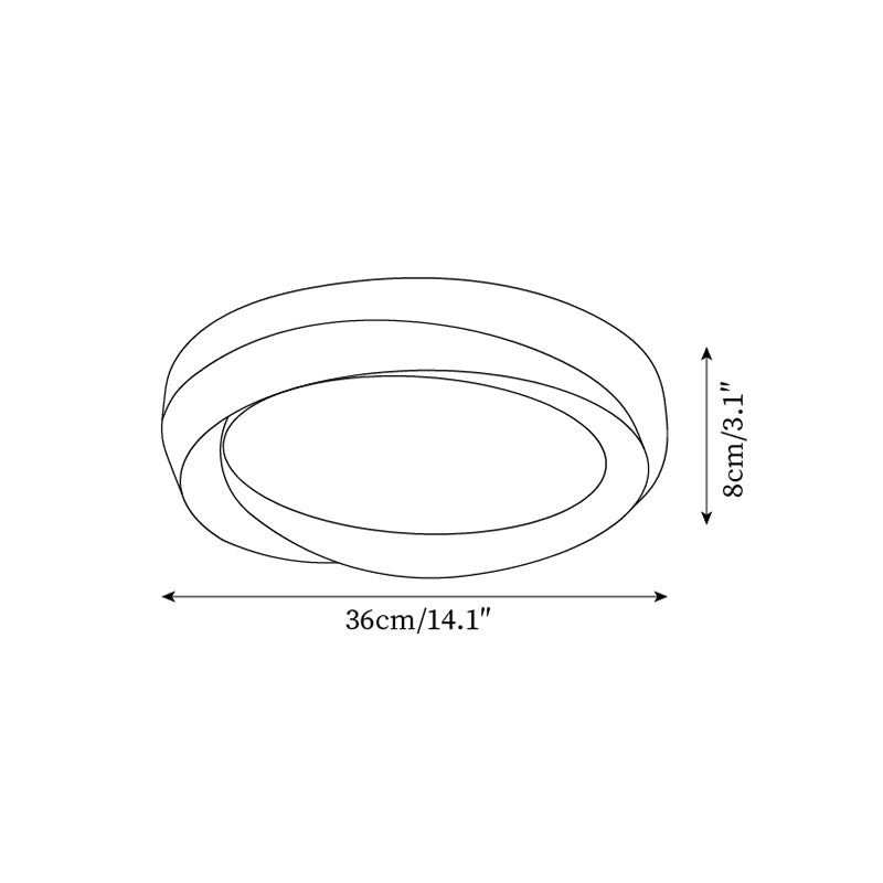 Ceiling Lamp Resin with Soft Curved Frame in Neutral Tones - Lamp Copper