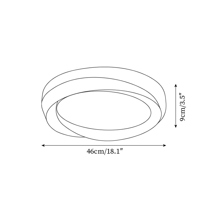 Ceiling Lamp Resin with Soft Curved Frame in Neutral Tones - Lamp Copper