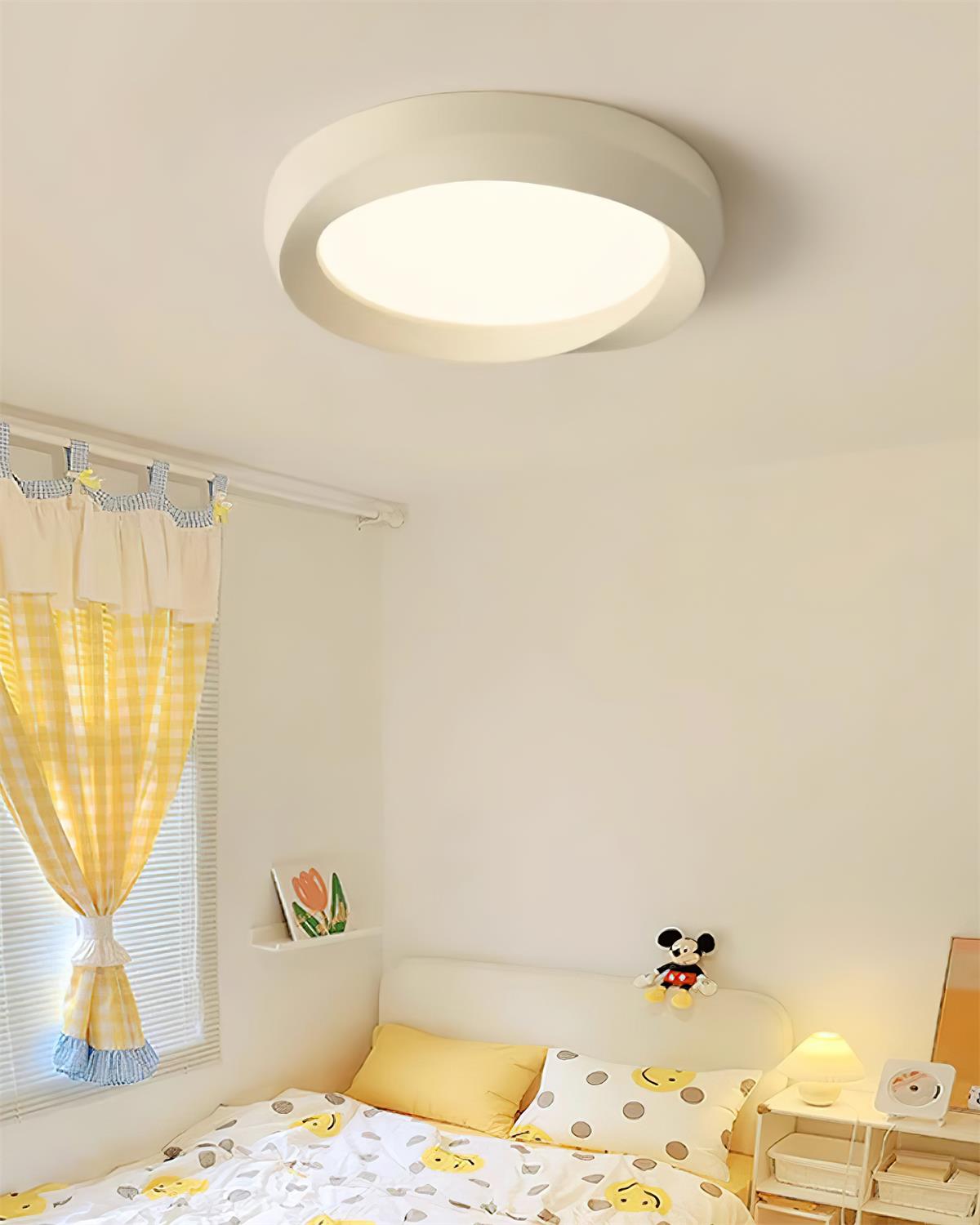 Ceiling Lamp Resin with Soft Curved Frame in Neutral Tones - Lamp Copper