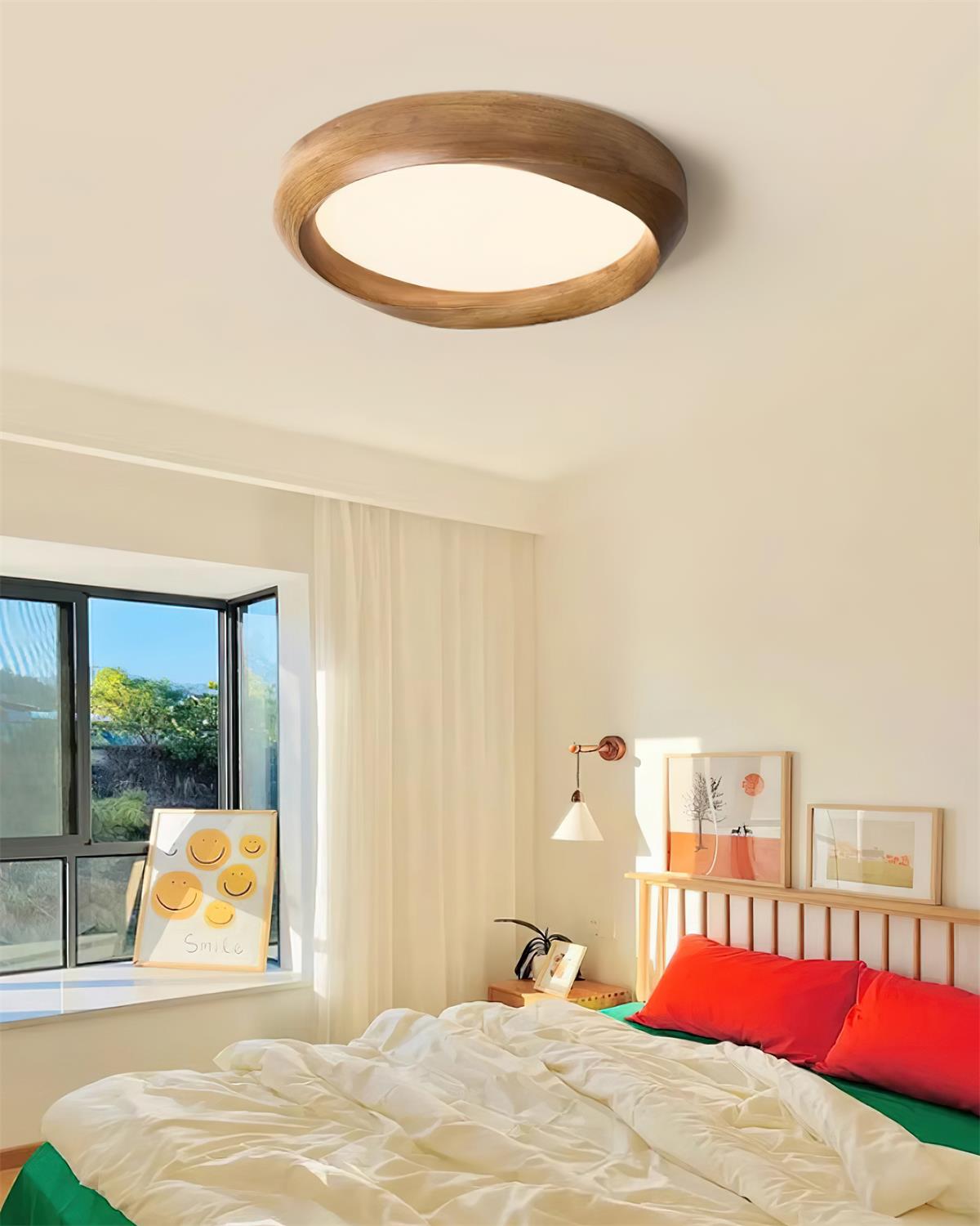Ceiling Lamp Resin with Soft Curved Frame in Neutral Tones - Lamp Copper