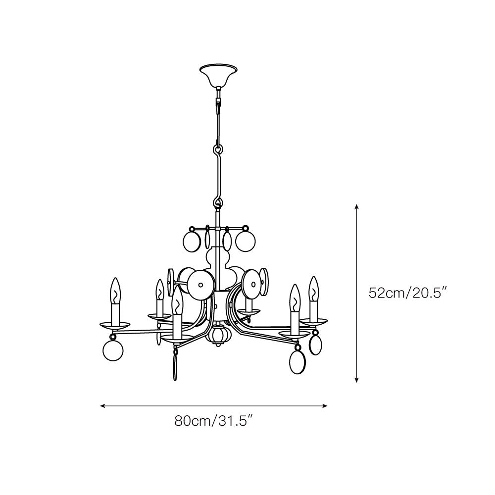 Anorion Vintage Industrial Luxury Metal Glass Chandelier - Lamp Copper