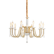 Ilphaara Postmodern Luxury Brass Crystal Chandelier - Lamp Copper