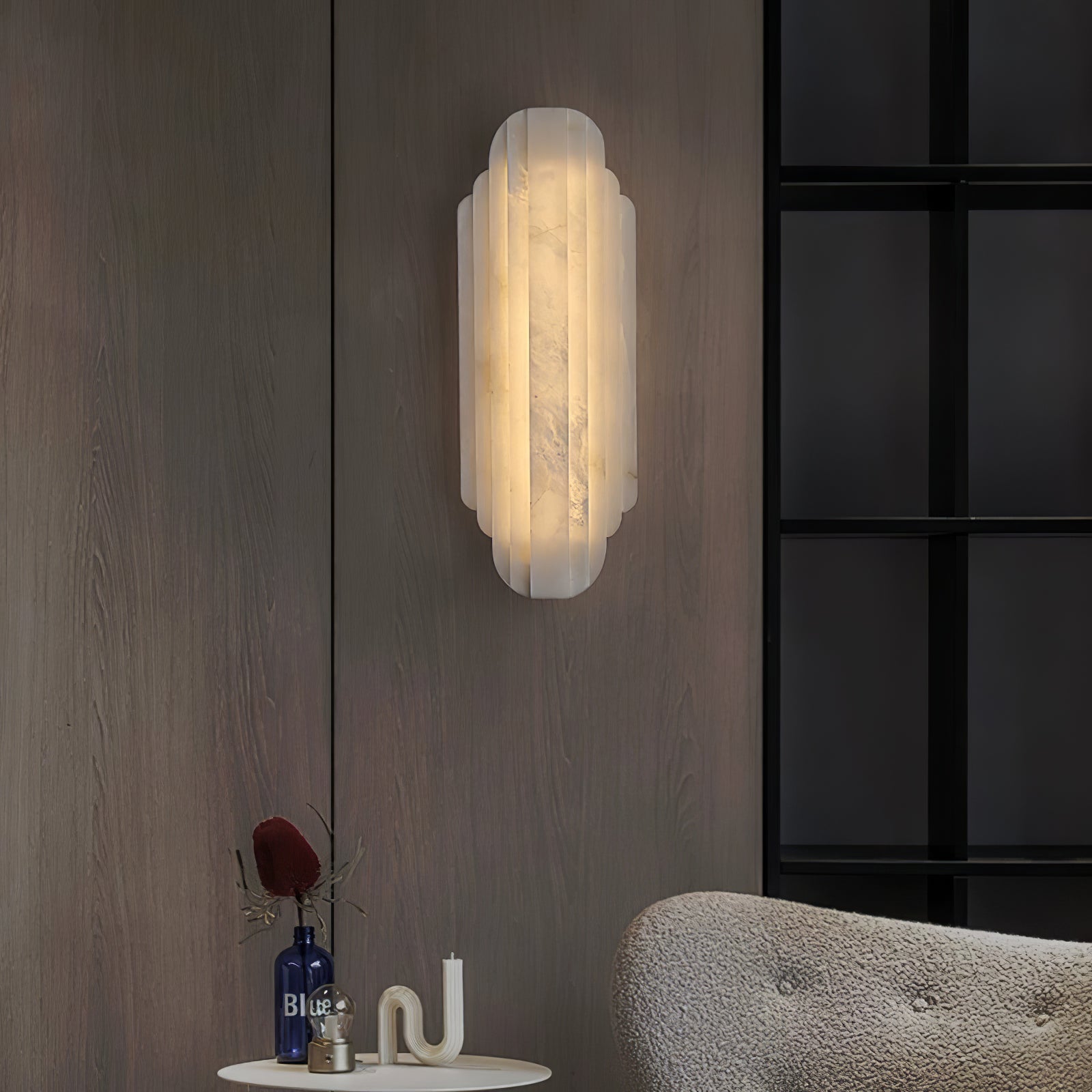 Avthaaris Art Deco Alabaster Wall Light - Lamp Copper
