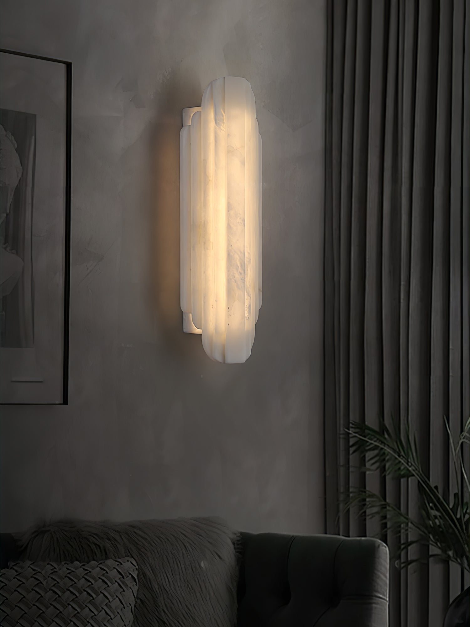 Avthaaris Art Deco Alabaster Wall Light - Lamp Copper