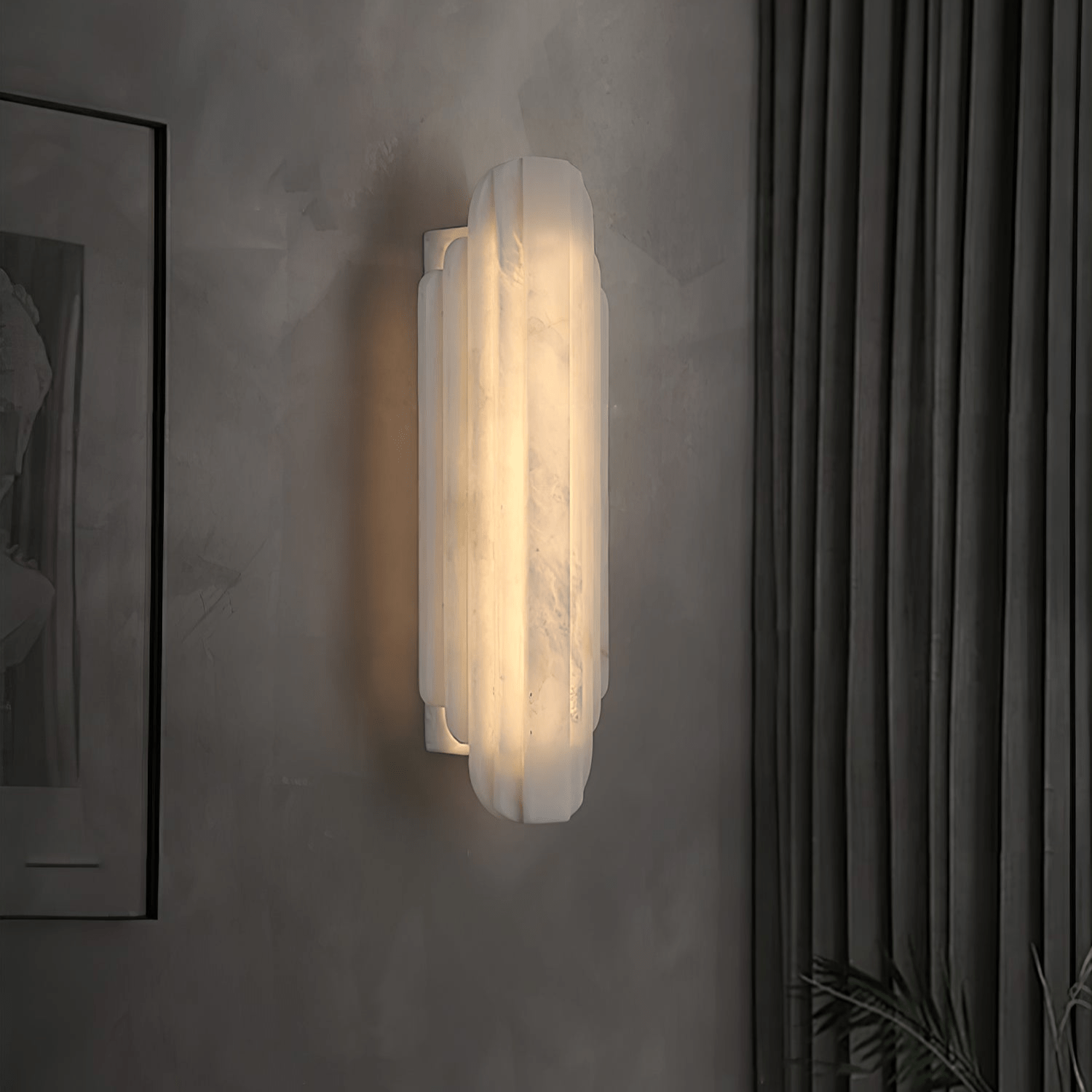 Avthaaris Art Deco Alabaster Wall Light - Lamp Copper
