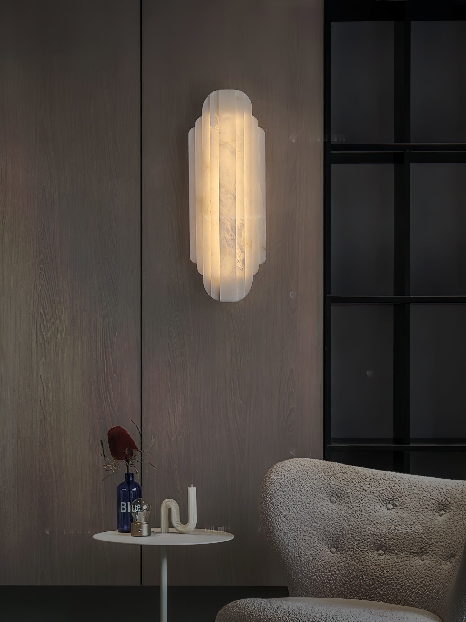 Avthaaris Art Deco Alabaster Wall Light - Lamp Copper