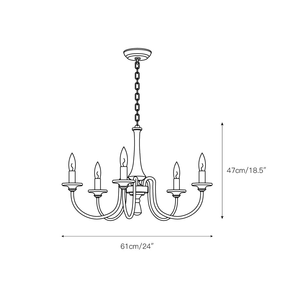 Alzorila Vintage Industrial Hand-carved Metal Chandelier - Lamp Copper