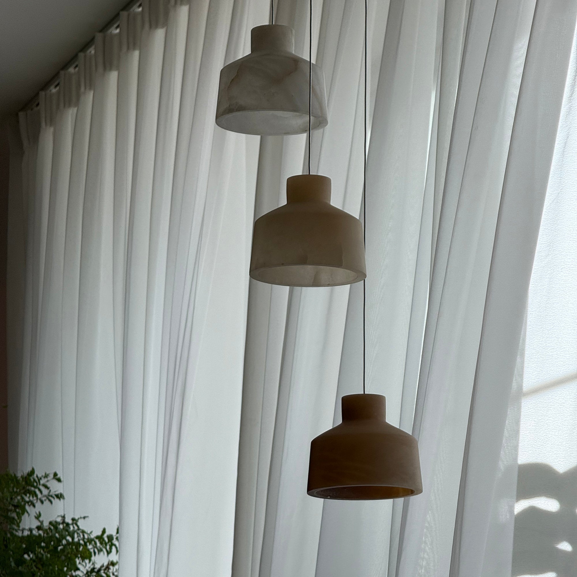 Aursore Modern Minimalist Alabaster Pendant Lamp - Lamp Copper