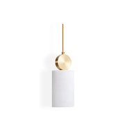 Etruscan Pendant Light Alabaster & Brass - Lamp Copper