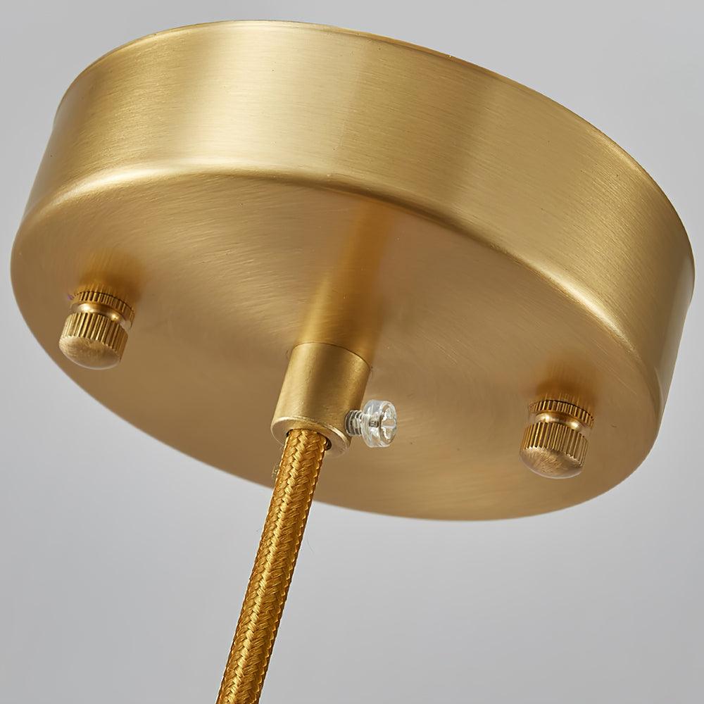 Lyrindis Cylinder Alabaster Pendant Light - Lamp Copper
