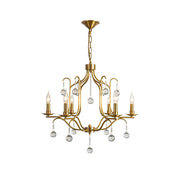 Ulliria Postmodern Luxury Brass Crystal Chandelier - Lamp Copper