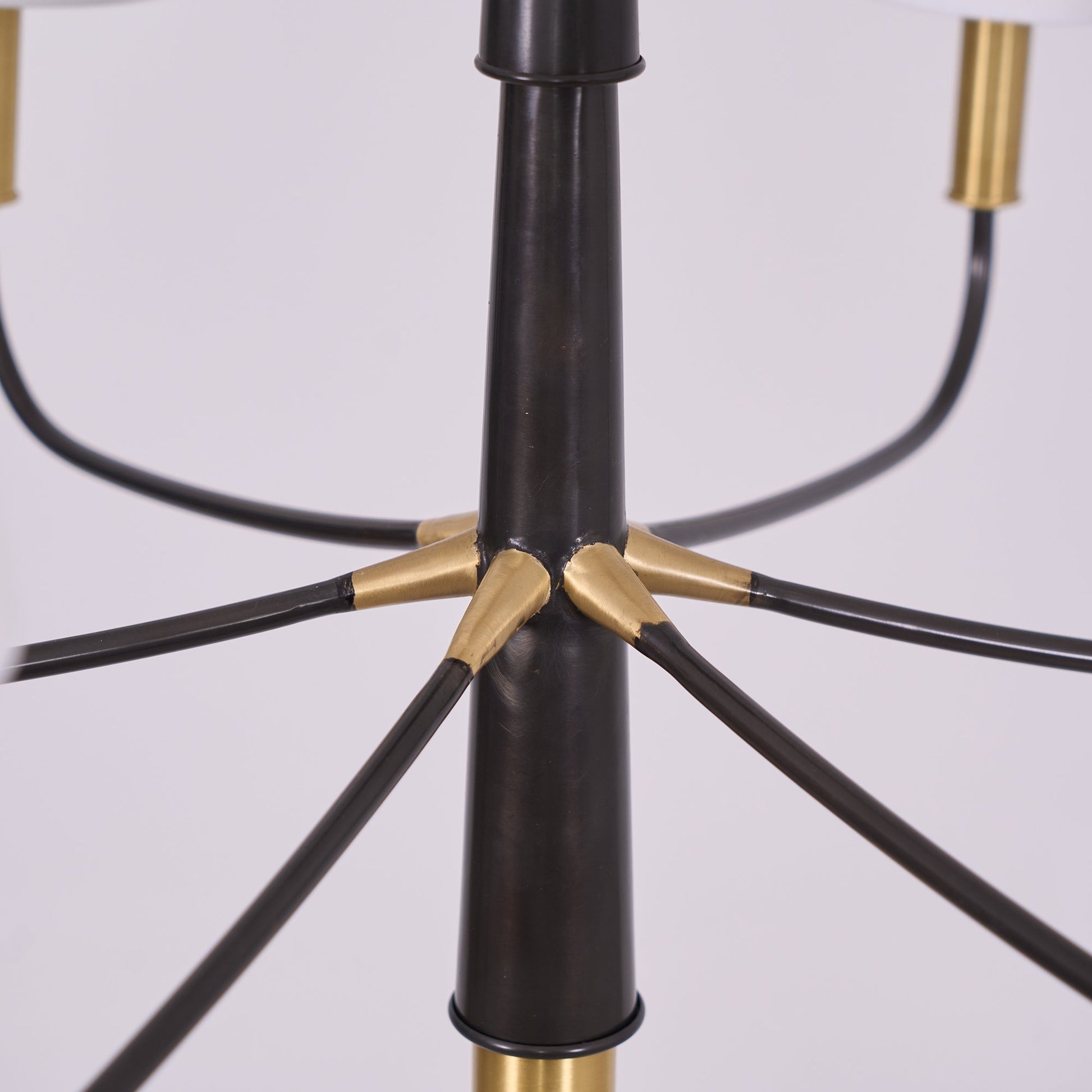 Lyshae Vintage Industrial Brass Fabric Chandelier - Lamp Copper