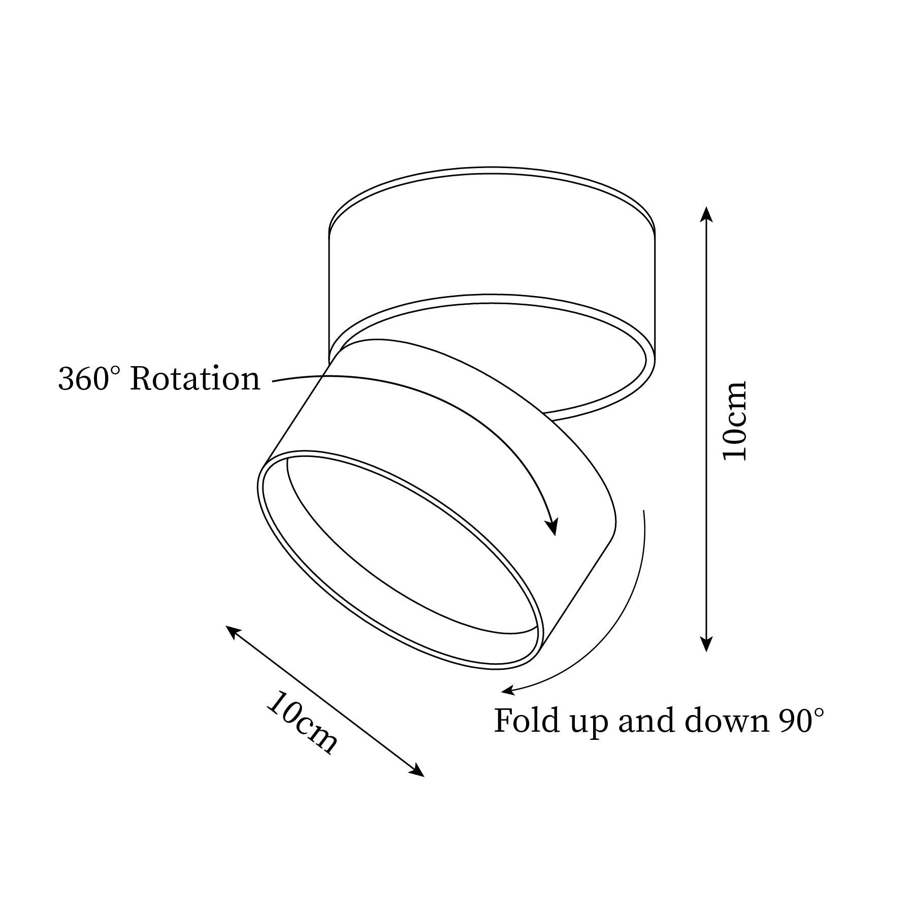 Venn Surface Recessed Light Spot - Lamp Copper